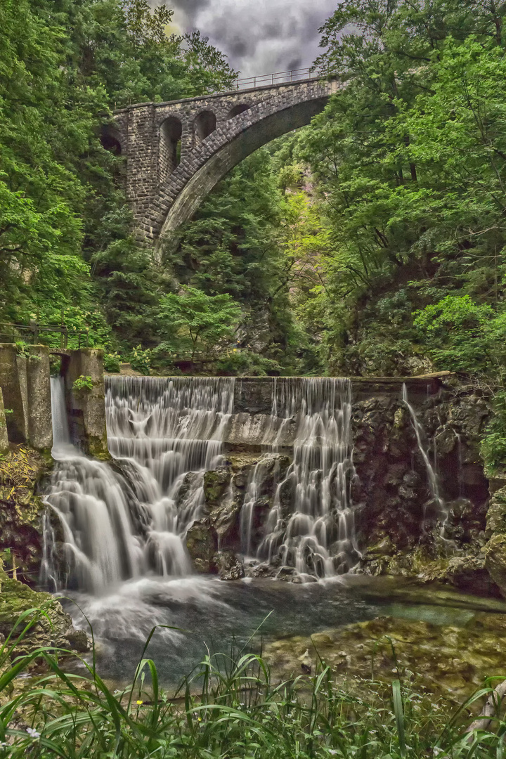 Wasserfall in der Vintgar Klamm