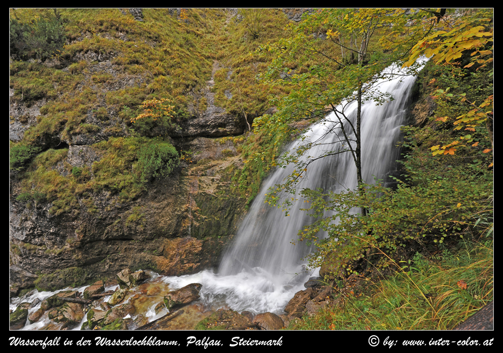 Wasserfall in der Wasserlochklamm bei Palfau