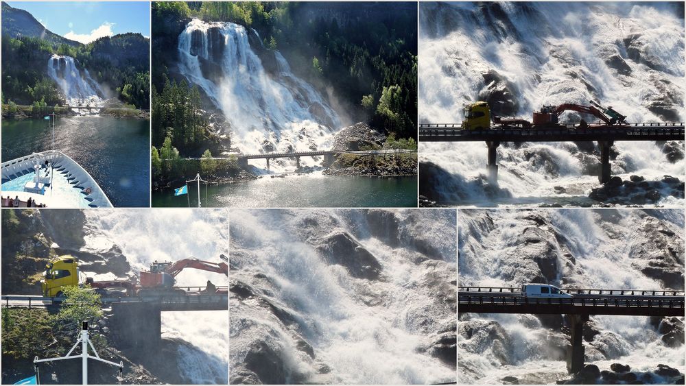 Wasserfall in Geiranger / Norwegen