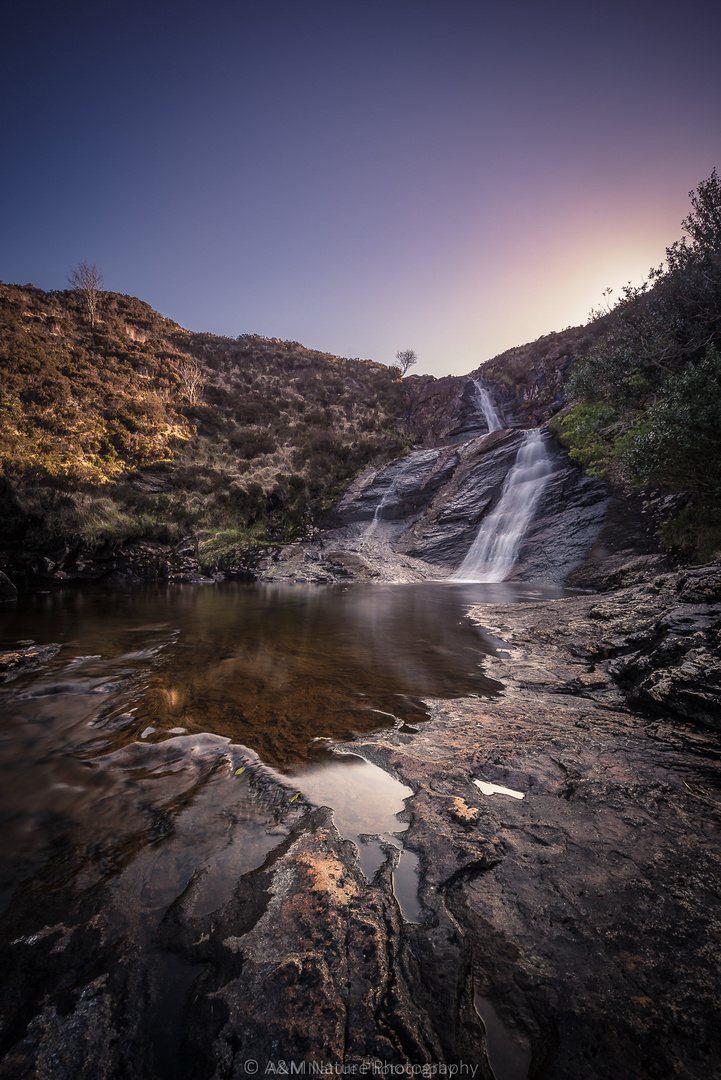 Wasserfall in Nähe von Luib, Schottland