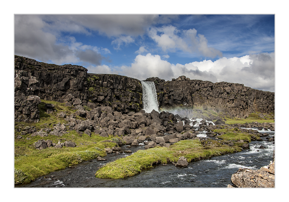 Wasserfall in Pingvellir