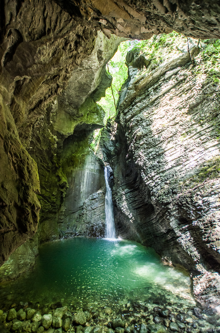 Wasserfall Kozjak bei Kobarid/Slovenien