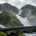 Wasserfall Låtefossen in Norwegen 