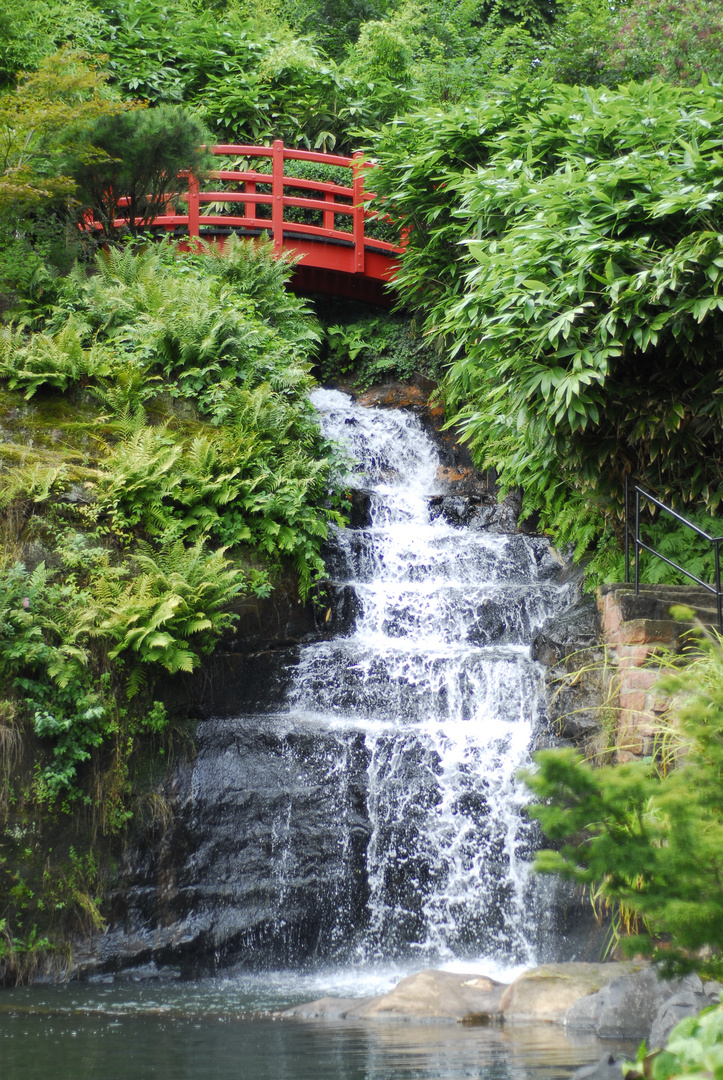 Wasserfall mit Brücke