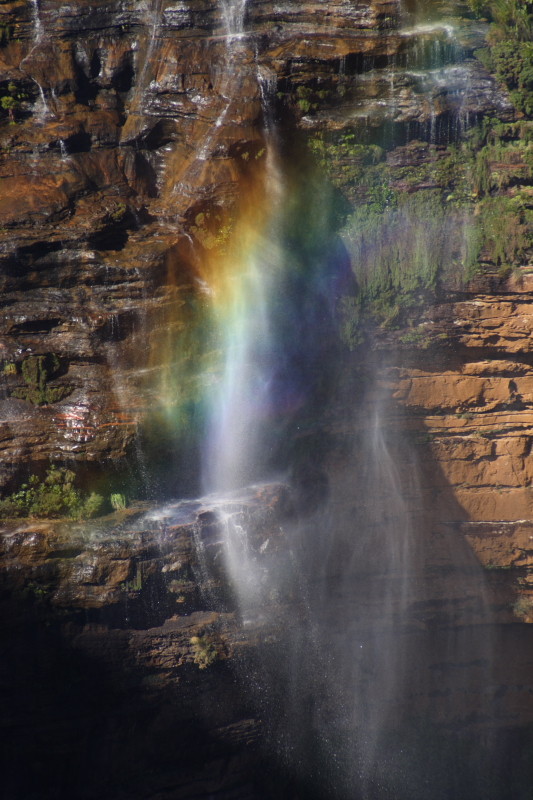 Wasserfall mit Farbespiel