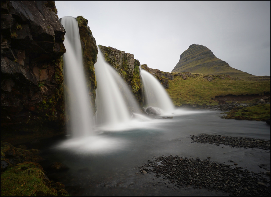 Wasserfall mit Kirkjufell