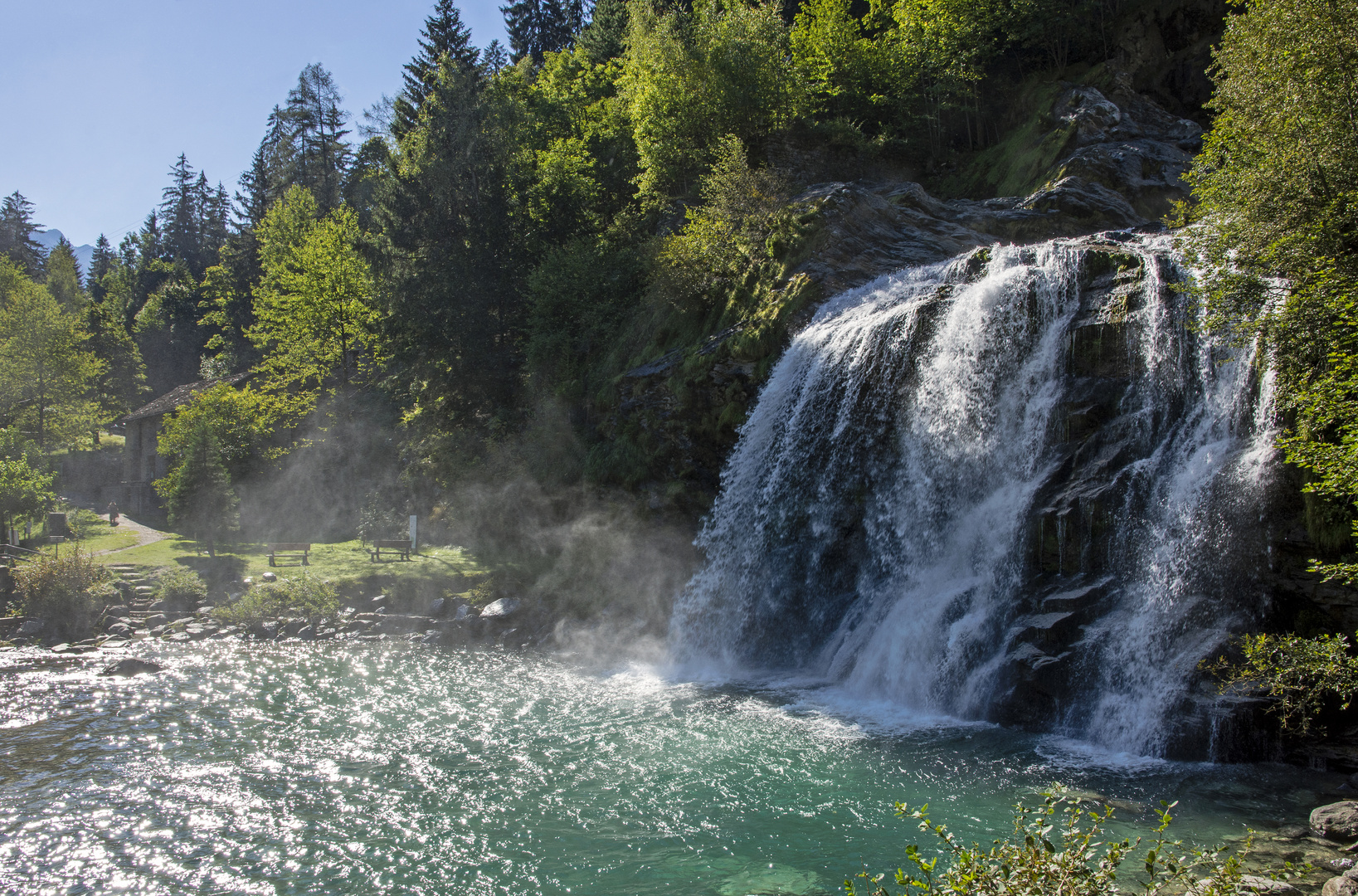 Wasserfall Piumogna bei Faido