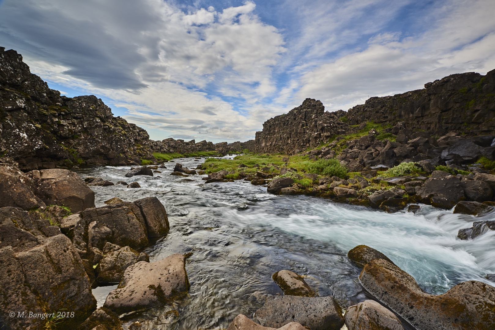 Wasserfall, Thingvellir, Island