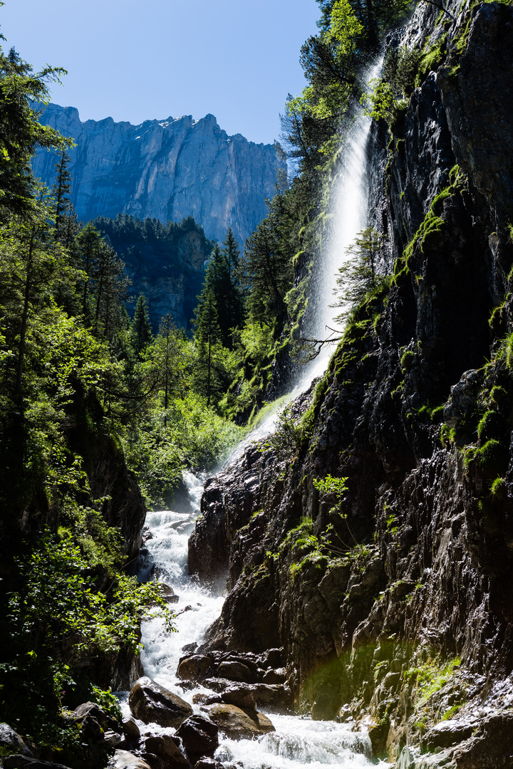 Wasserfall und Bergbach