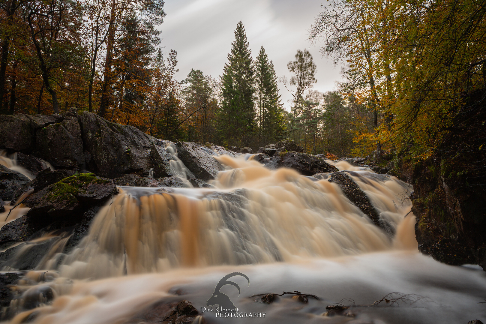 Wasserfall von Danska in Schweden