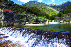 Wasserfall von Loriga in der Serra da Estrela