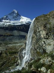 wasserfall vor matterhorn