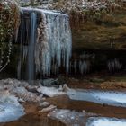 Wasserfall Weihermühle im Winter