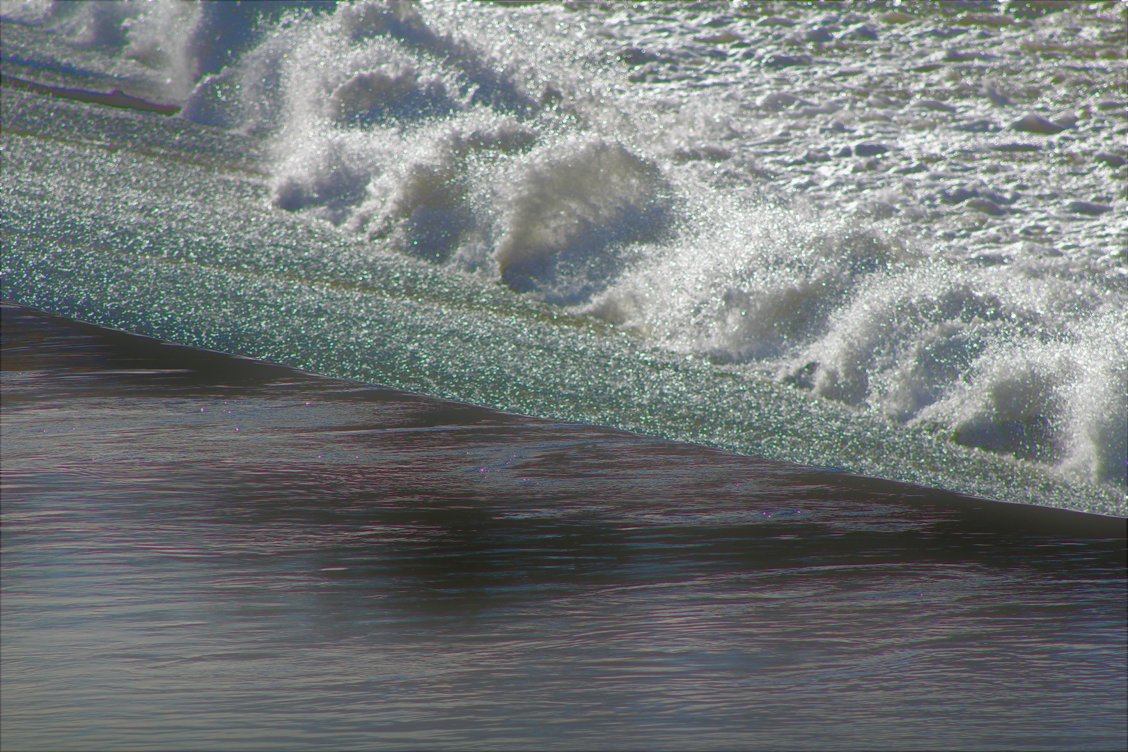  WASSERFARBEN...UND DER SANFTE RÜCKZUG DER BRAUSENDEN  WELLE