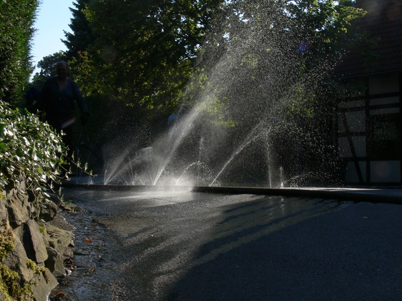 Wasserfassen mit altem Schlauch