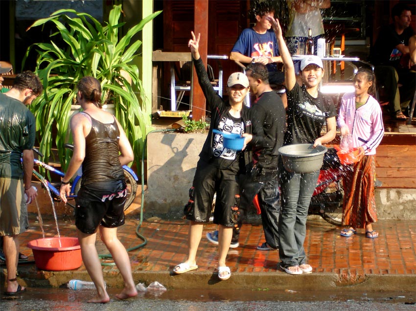 Wasserfest in Luang Prabang