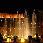 Wasserfontänen Hotel Colosseo am Abend