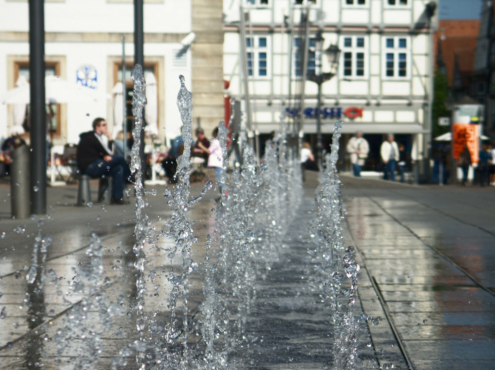 Wasserfontaine an der Stadtkirch in Celle