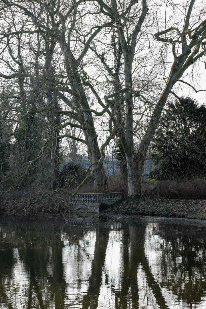 Wassergraben im Schlosspark