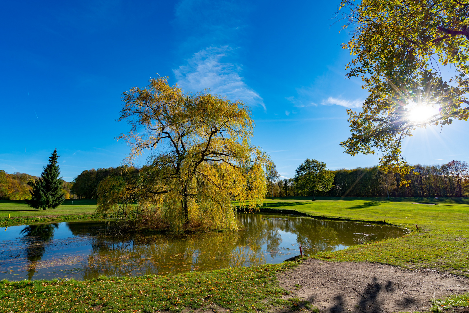 Wasserhindernis auf Loch 11