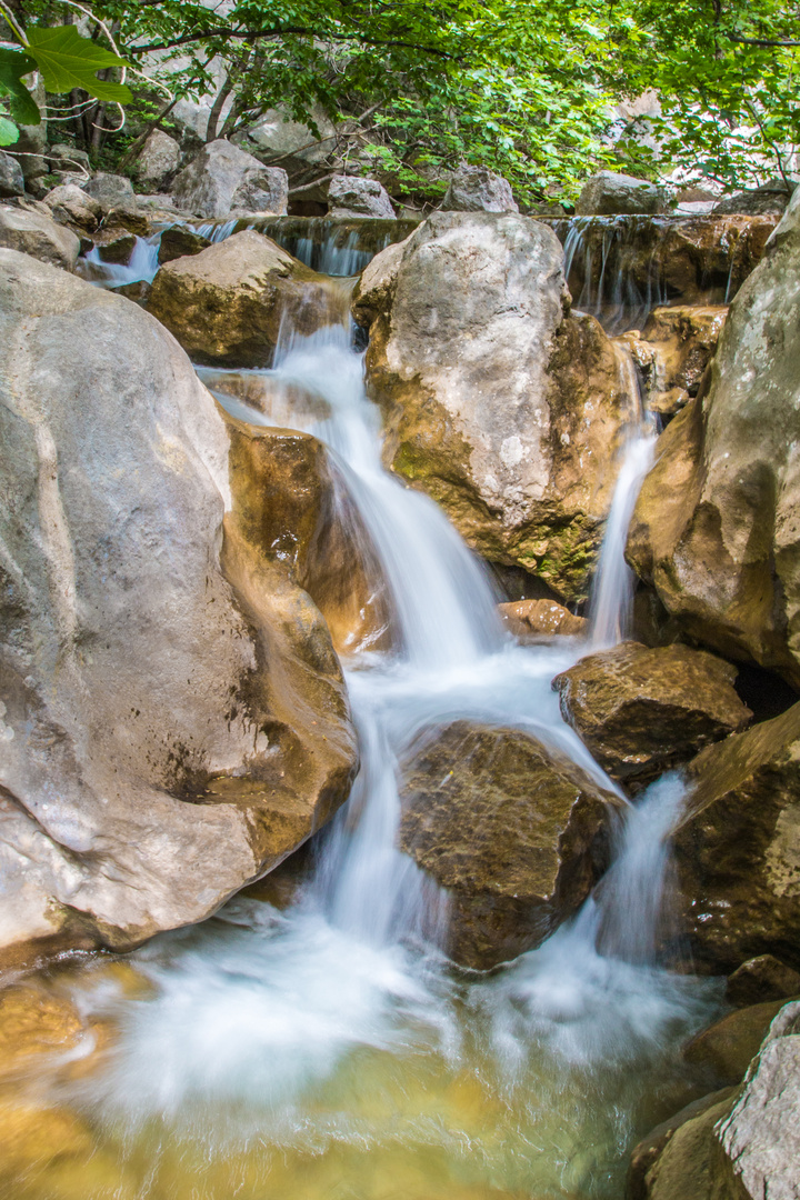 Wasserkaskaden in der Paklenica Schlucht