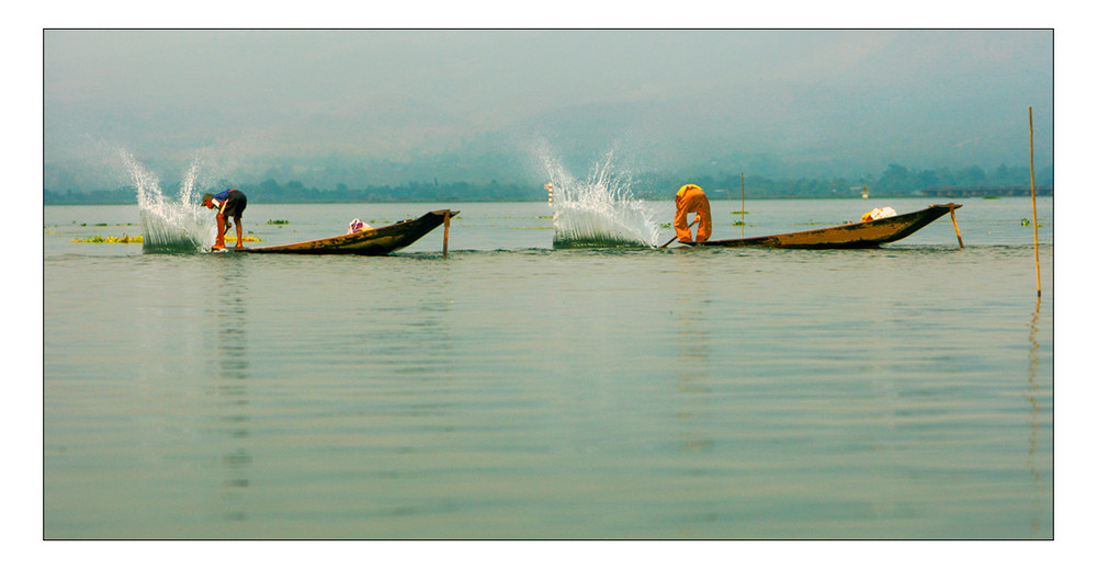 Wasserklatschen auf dem Inlesee