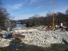 Wasserkraftwerk München im Bau