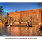 Wasserkraftwerk Oldenburg im Eiskleid