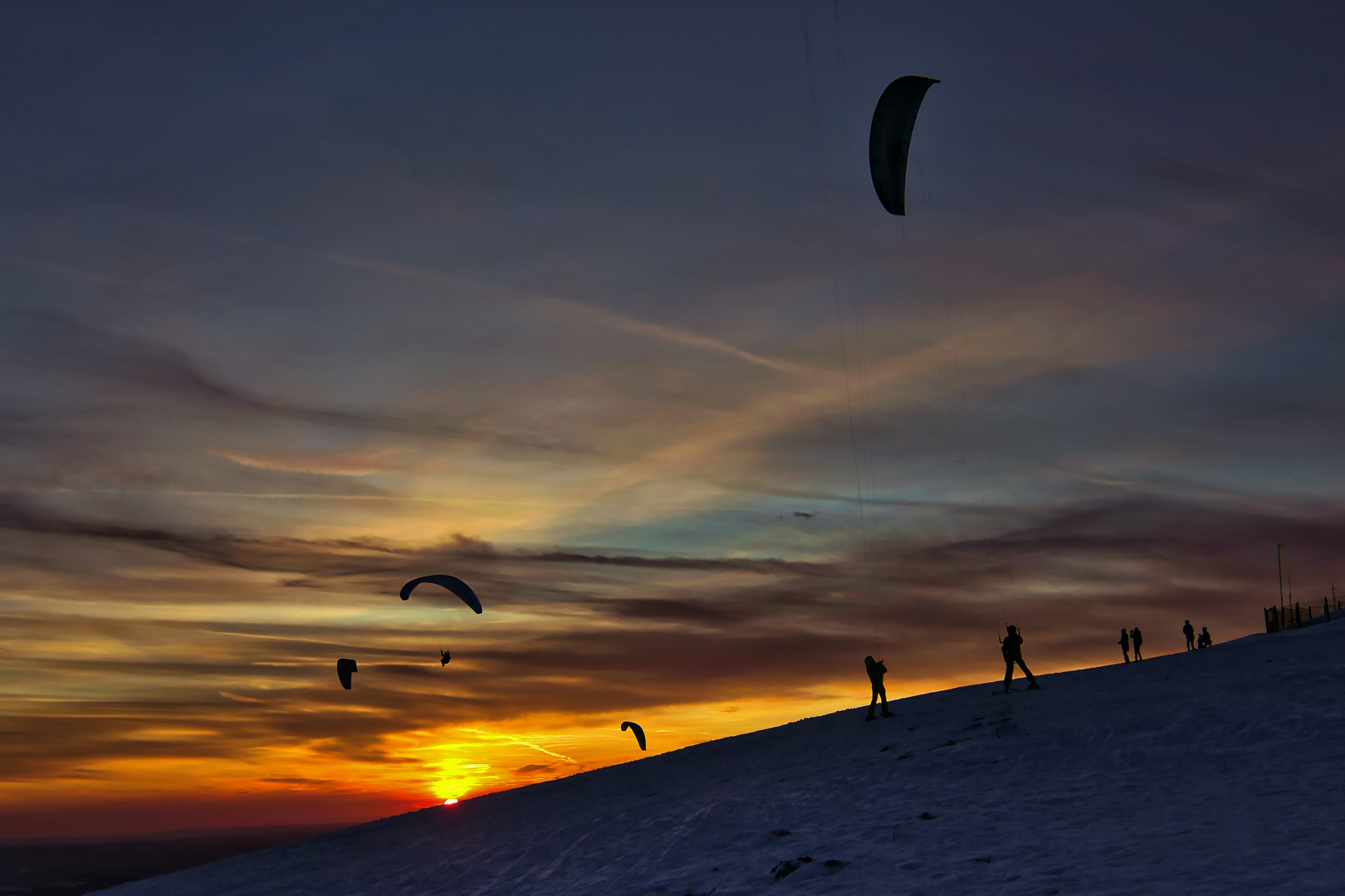 Wasserkuppe am späten Abend.