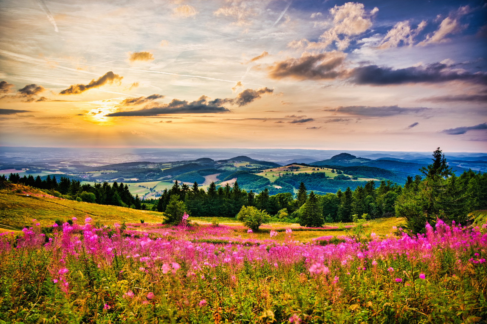 Wasserkuppe Sonnenuntergang