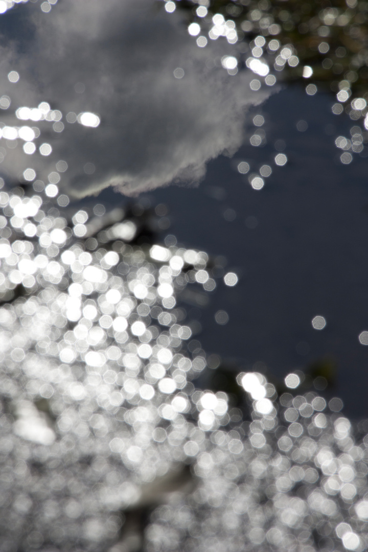 Wasserlache/Sonne/Wolke