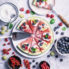 Wassermelonenpizza mit Beeren