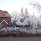 Wassermühle an der Vechte im Winter