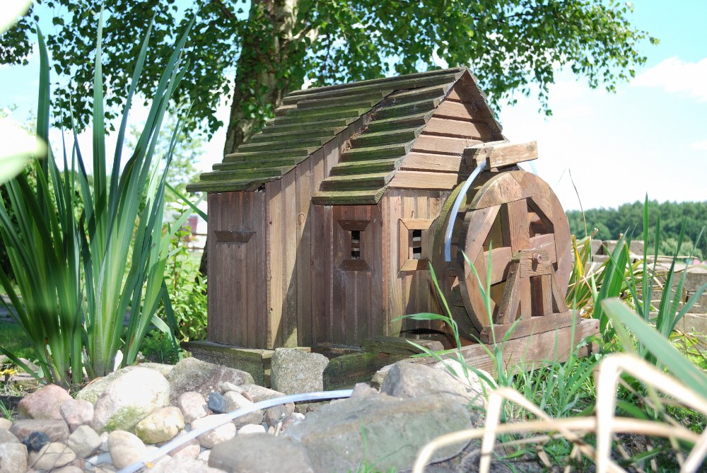 Wassermühle auf Campingplatz