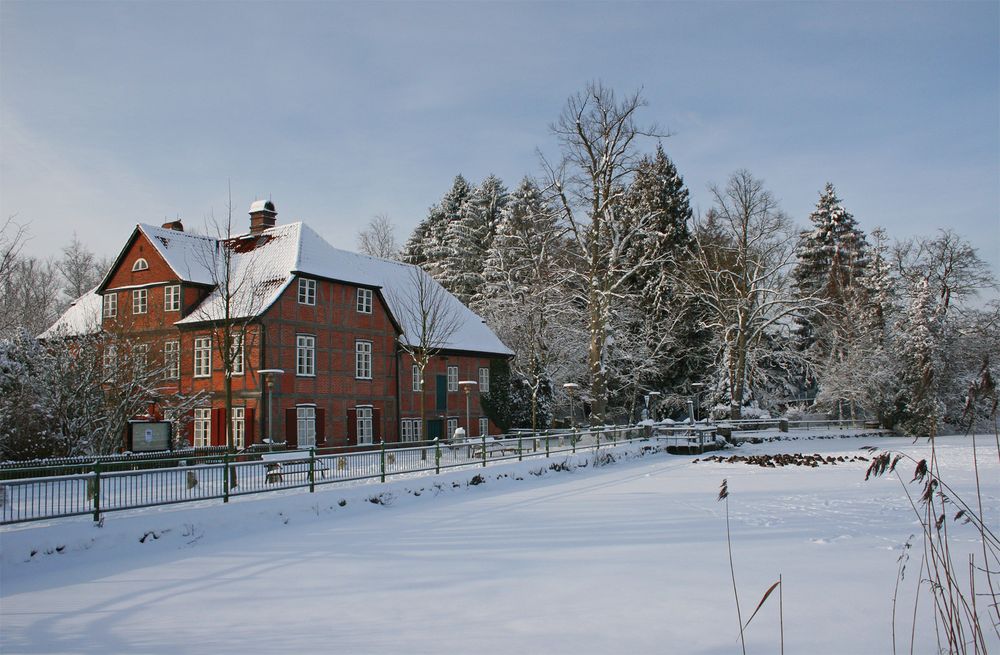 Wassermühle im Winter