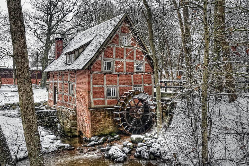 Wassermühle - Winterstyle