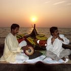 Wassermusik bei Sonnenuntergang in Kerala (südindien)