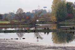 Wassernotstand im Naturschutzgebiet 'Am Tibaum' in der Lippeaue