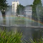 Wasserorgel mit Regenbogen