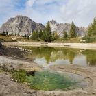 Wasserquelle und Algen am Lago di Limides