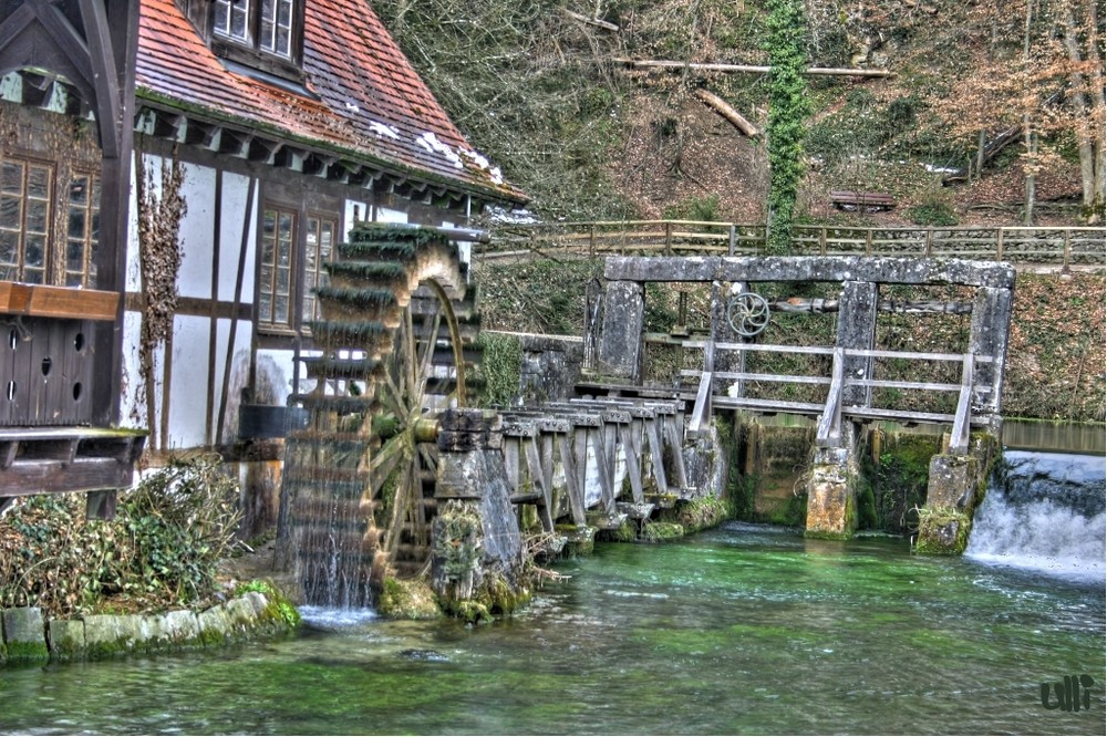 Wasserrad am Blautopf