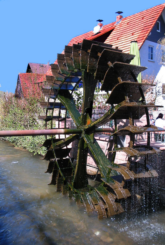 Wasserrad im Landgasthof Jossgrund in Jossa