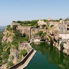 Wasserreservoir auf der Festung Chittorgarh