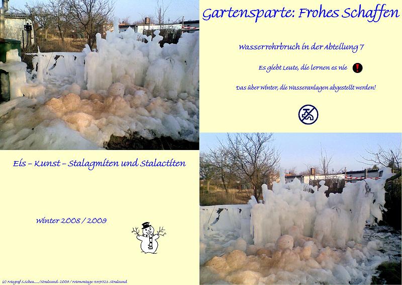 Wasserrohrbruch in der Gartensparte" Frohes Schaffen" Stralsund Foto