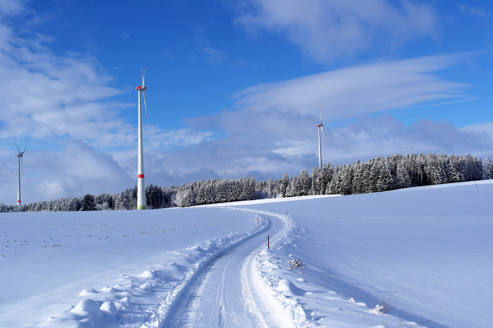 Wasserscheideweg in die weiße Weite  21.1.18