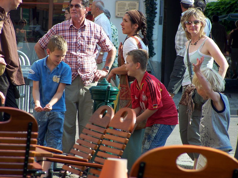 Wasserschlacht beim Stadtfest