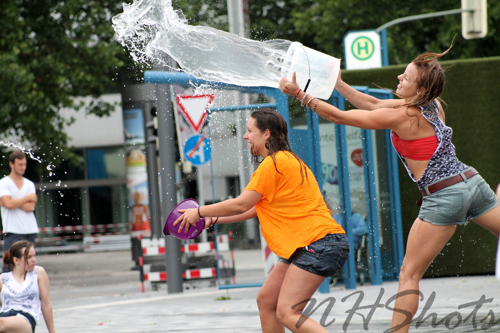 Wasserschlacht in der City