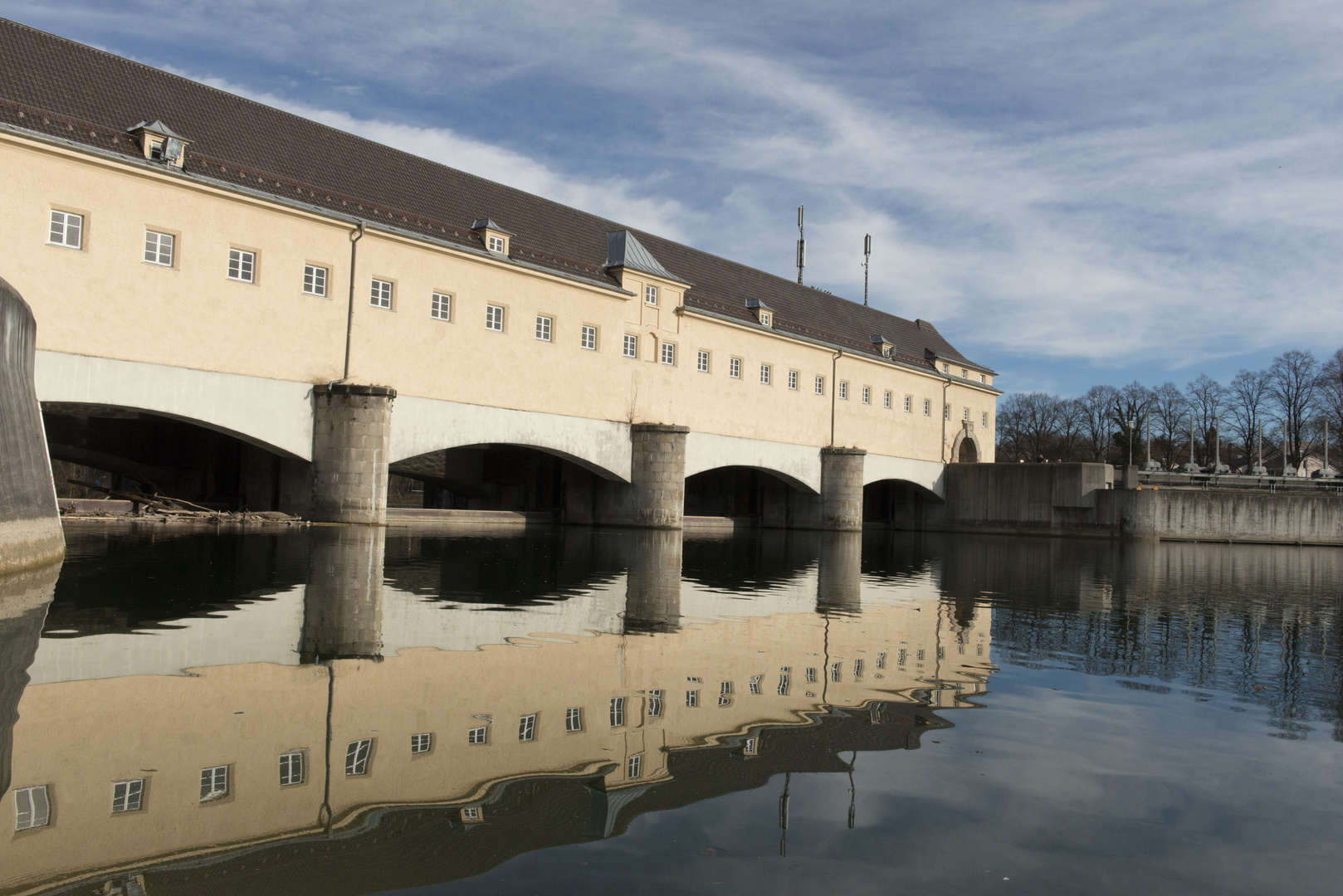 Wasserschleuse an der Isar