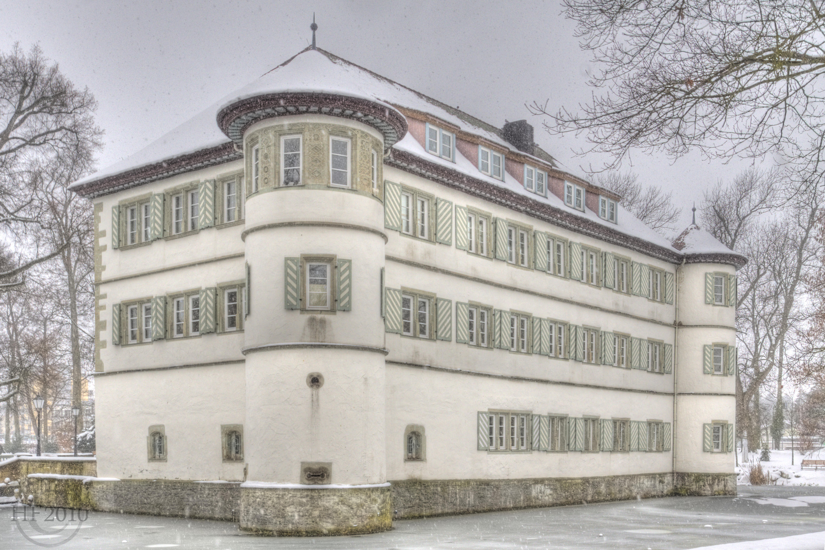 Wasserschloss - Bad Rappenau im Schneegestöber - Winter 2010