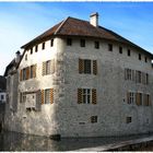 Wasserschloss Hallwil an einem Wintertag